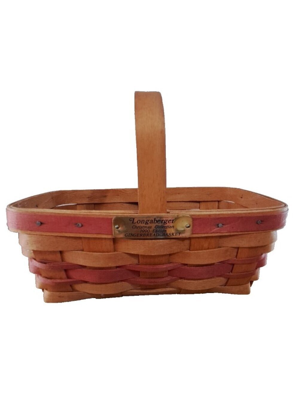 Longaberger 1990 Christmas Collection Gingerbread Basket Signed Handwoven